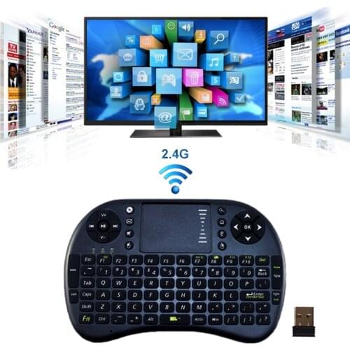 Arabic/German/French/Thai/English 2.4GHz Mini Wireless i8 Keyboard Touchpad AZERTY For Android TV Powered by AAA Battery