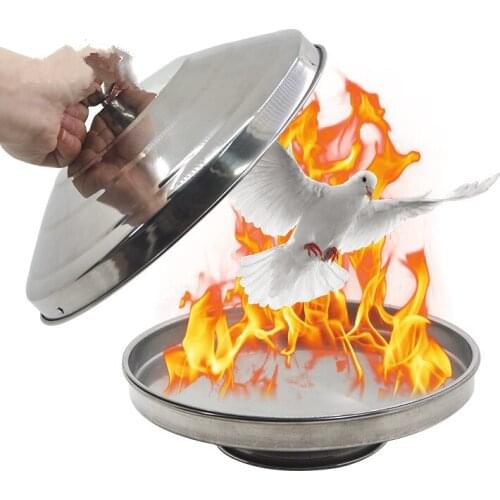 Auto Flame Electric Dove Pan (Double Load) - Stage Magic Tricks,Dove Appearing,Gimmick, Accessories,Props,Illusions,Magician