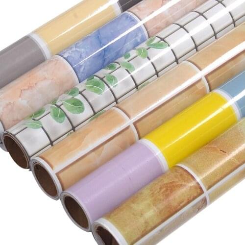 Beibehang Thick PVC transparent high temperature waterproof paste cabinet stove wall sticky self-adhesive kitchen oil stickers