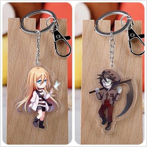 Angels of Death Zack Rachel couple Anime Acrylic Figure keychain Keyring Decoration Collection Model Toy Cosplay