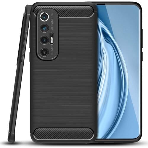 Mi10S Carbon Fiber Case For Xiaomi 10S Case Luxury Soft TPU Slim Silicone Cover for Xiaomi Mi 10S Capa Fundas