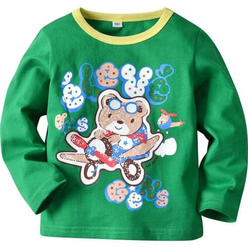 2 3 4 5 6 Y Boys T-shirts Casual Cartoon Print Long Sleeve Tops for Boys Kids Clothes Cotton Casual Toddler Baby Clothes Shirts