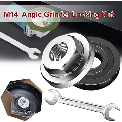 Angle Grinder Locking Nut M14 Thread Quick Change 100 Type Angle Grinder Lock Nut Inner Outer Flange Nut with Wrench Tool Set
