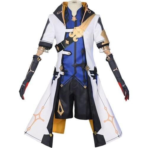 Game Genshin Impact Alchemist Albedo Cosplay Costume Uniform Set Halloween Christmas Costumes for Carnaval