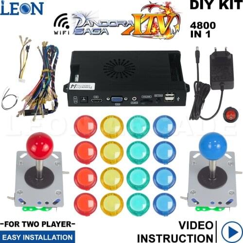 Kit Botones Arcade Pandora Box Saga 14 Transparent Arcade Buttons Rpi No Led Mini Arcade Joystick Zippy Pandora Box Wifi Tekken