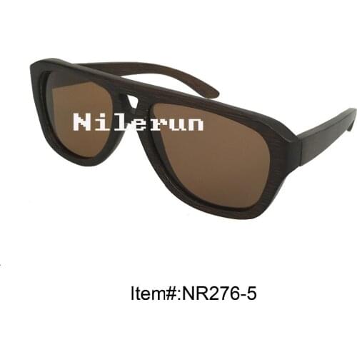 Cool pilot dark color bamboo sunglasses