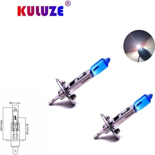 KULUZE 2PC H1 55W 12V Halogen Bulb Super White P14.5S 100W Fog Lights High Power Car Headlight Lamp Car Light Headlamp wholesale