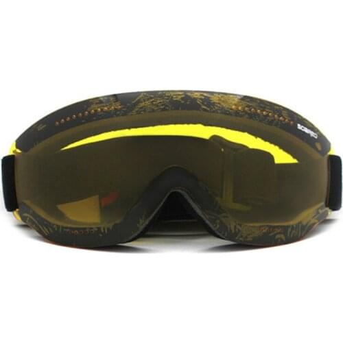 Men Women Ski Goggles Single Layers Lens UV400 Anti-fog Boys Girls Portable Ski Mask Glasses Skiing Professional Snow Eyewear