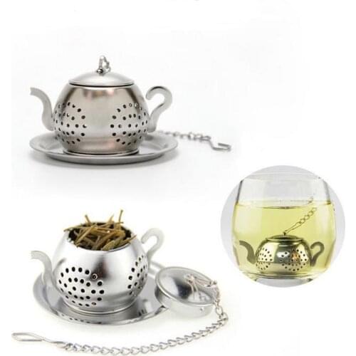 MINI Cute Stainless Steel Tea Infuser Pendant Design Home Office Tea Strainer Gift Teapot Type Creative Tea Accessories