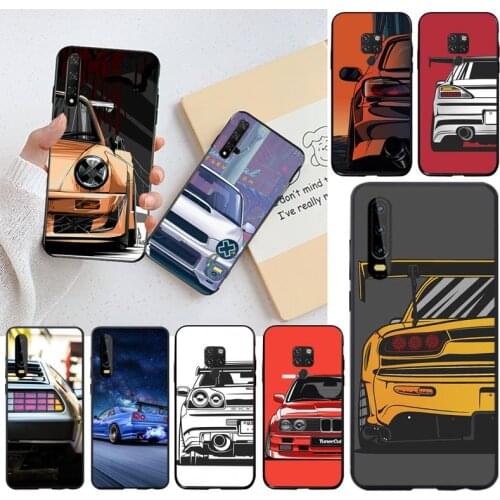 Cartoon Car JDM Tail Light Phone Case for Huawei P40 P30 P20 lite Pro Mate 30 20 Pro P Smart 2020 prime