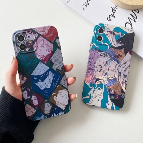 Cute Shockproof Soft Silicone Phone Case for IPhone 12 Mini 11 Pro Max XS XR X 8 7 Plus SE20 Japanese Anime Jujutsu Kaisen Cover