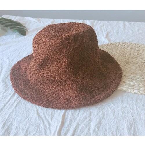 Autumn and Winter Hat New Korean loop velvet versatile basin hat pure color couple fishermans hat