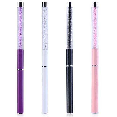 4 colors Rhinestone Handle Painting Manicure Brush Pen Nail Art Gel Brush Drawing Tool Nail Art & Tools manual measurement