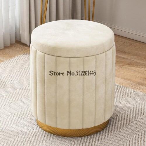 Nordic Light luxury make-up stool household round stool bedroom dressing stool net red make-up chair girls lovely stool