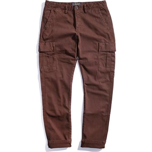 ICPANS Tactical Cargo Pants Men Cotton Side Pocket Military Black Khaki Army Casual Pants Men Slim Trousers Male Big Size 36 38