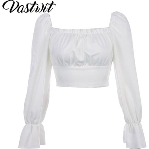 Women Renaissance White Black Boho Peasant Long Sleeve Gothic Blouse Top