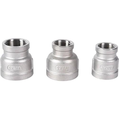 1/8" 1/4" 3/8" 1/2" 3/4" 1" 1-1/4" 1-1/2" BSP female to female Thread Reducer 304 Stainless Steel Pipe Fitting Connector Adpater