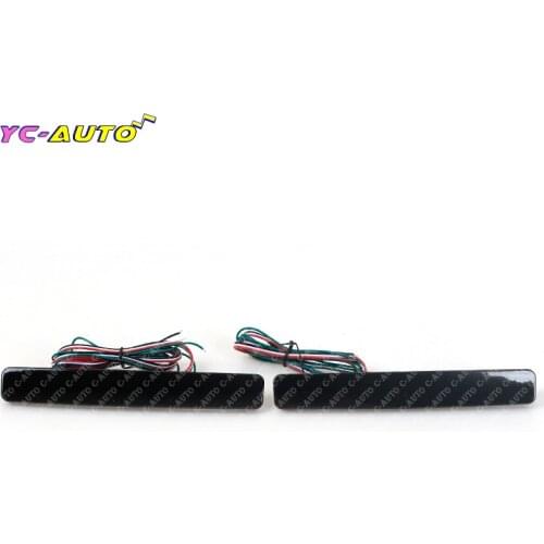 1 Pair Black Lens Rear Bumper Reflector Red LED Tail Stop Light For VW T5 Transporter Caravelle Multivan 2003 2004 2005-2011