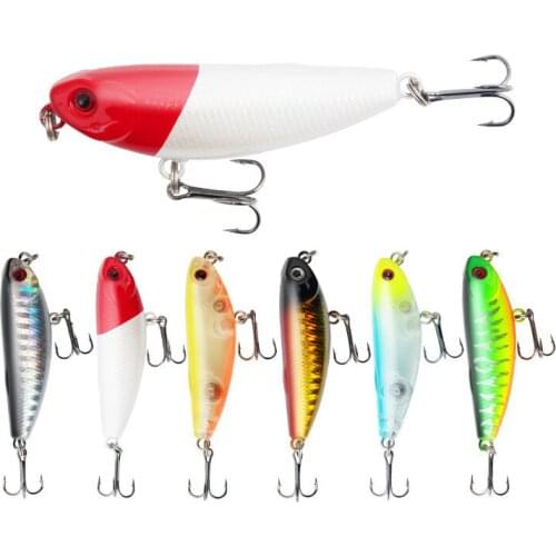 1PCS 5.7cm4.7g Floating Mini Pencil Fishing Lure Crankbait Minnow Popper Stick Top Water Hard Lure Fishing Bait Fishing Tackle