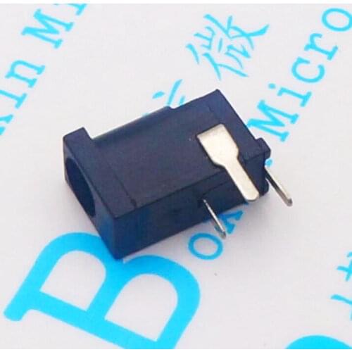 10Pcs Hot Sales High Quality Dc-002 Black And White Dc Power Jack Socket Connector Dc002 3.5*1.3Mm Socket Round The Needle