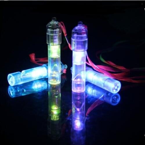 1200pcs Free DHL Colorful Luminous Led Flashing Whistle Toys Festival And Party Novelty Items Free Shipping YH919