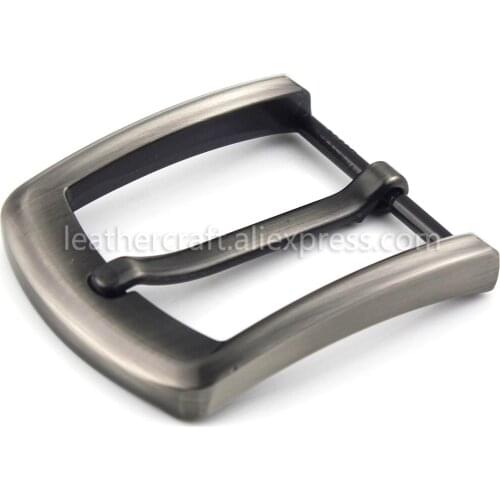 1x 40mm Men Belt Buckles Brushed Metal Fashion End Bar Single Pin Buckles Fit for 37mm-39mm Belt Leather Craft Parts