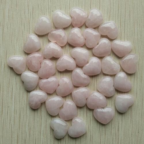 2019 New fashion natural pink crystal quartz heart shape CABOCHON beads for jewelry making 15x18mm wholesale 30pcs/lot free