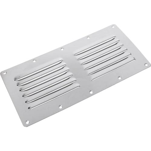 23 x 11 . 5cm Stainless Steel Louvered Vent Louver Ventilation Boat Marine