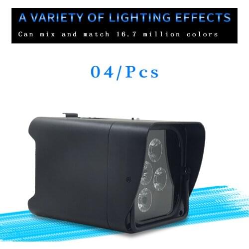 4pcs/lots 6*18w RGBWA UV Wireless Par Light Remote Control Battery Remote Wifi Control Outdoor Stage Lights Wedding Uplights