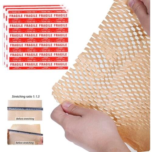 50M Overseas Wrapping Paper Kraft Honeycomb Cushioning Paper Gift Packing Roll Wedding Birthday Party Packaging Craft Paper