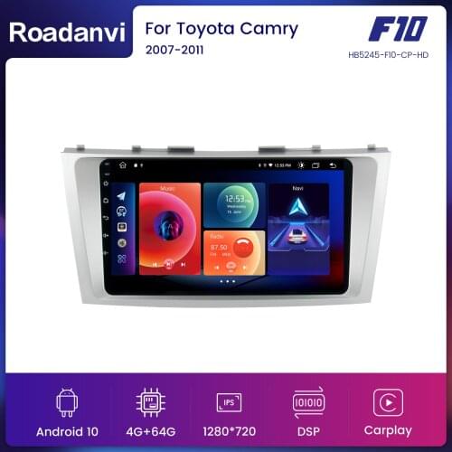 Android 10.0 1 Din Car radio Multimedia Video Player for Toyota Camry 2006 2007 2008 2009 2010 2011 Navigation 1080P Carplay DSP