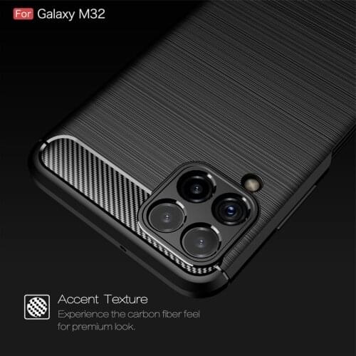 For Cover Samsung M32 Case Samsung Galaxy M32 M 32 Capas Shockproof Silicone Brushed Back Soft TPU Case For Samsung M32 Fundas