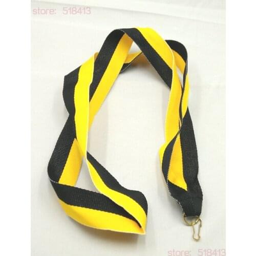 Black Yellow Medal Ribbons Tied With High Quality Unisex Gymnastics Special Offer Ribbon Red Curling Medals Ribbons Real 2021