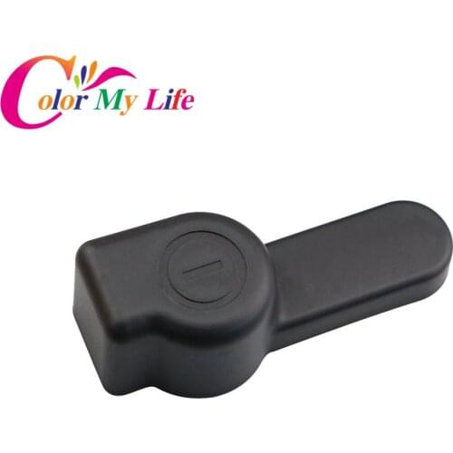 Color My Life Black Non-flammable Plastic Negative Power Batteries Cover Battery Protection Covers for Lexus ES250 Accessories
