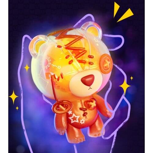 Tear Bear Emitting Blind Box Hand of Tiny Universe on the Hand to Do Home Car Decoration Cartoon Cute Doll Toy girl Gift Model