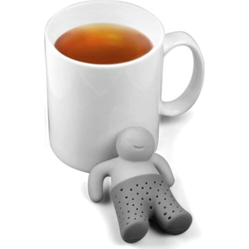 Creative Silicone Cute Funny Doll Take A Bath Tea Strainer Tea Infuser Kitchen Accessories Drinking Tools Kitchen Items