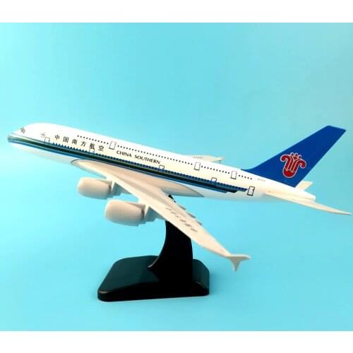 20cm Plane Model Air China Southern Airlines A380 Airplane Model 1/350 Scale Diecast Airways w Stand Aircraft Gift Toys