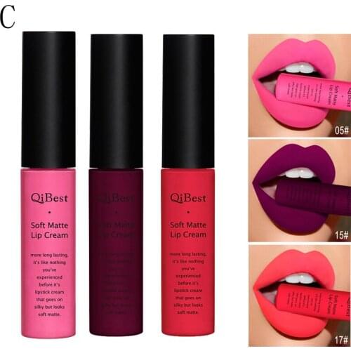 3PCS/Set Matte Velvet Lipstick Set Long Lasting Moisturize Lip Gloss Waterproof Sexy Color Lip Glaze Girly Gift Makeup Cosmetics