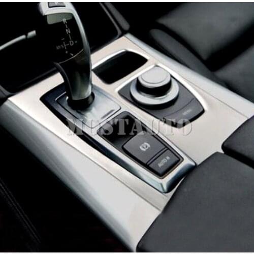 For Bmw X5 E70 2007-2009 Stainless Interior Gear box Panel Cover Trim 1pcs Car Accessories Interior Car Decor Car Trim