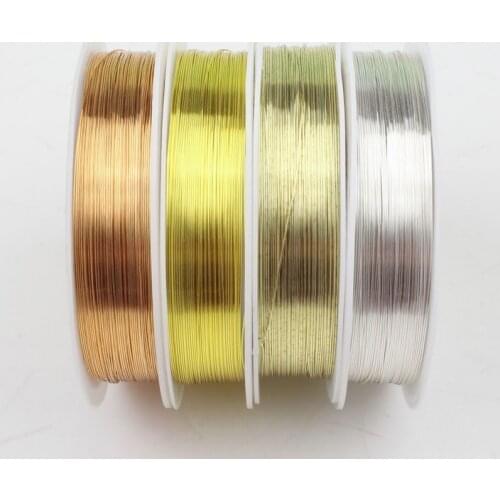 0.3/0.4/0.5/0.6mm Copper Wire Beaded Lead Traction Line Stereotype For Jewelry Making Bracelet DIY Crafts Beading Wire 4 Styles