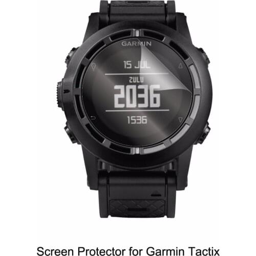 3* Clear LCD PET Film Anti-Scratch / Anti-Bubble / Touch Responsive Screen Protector Cover for Smart Watch Garmin Tactix