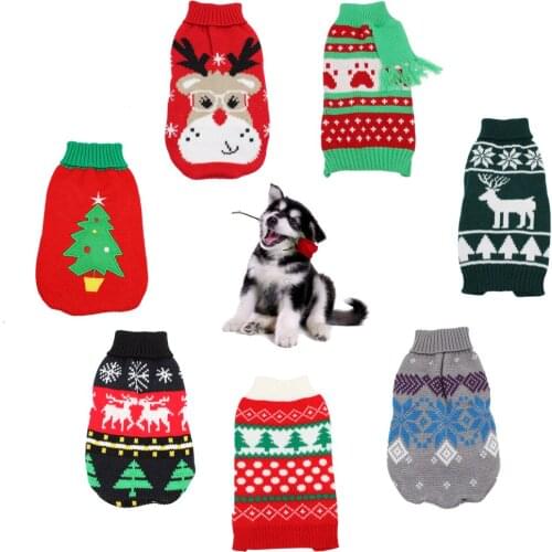 Pawfect Christmas Dog Sweater For Winter Autumn Pet Clothes for Small Medium Dogs Cats 7 STYLES Knitted Coat Small Dog Clothing