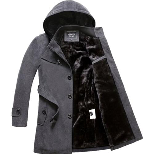 M-4XL Winter Trench Coat Men Hot Sale Woollen Coat Thick Mens Clothing Size 4XL Wool Jackets