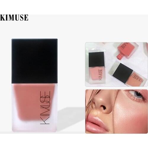 KIMUSE Liquid Blush Natural Enhance The Complexion Glitter Shinny Waterproof Long Lasting Face Cheek Cosmetic Makeup TSLM