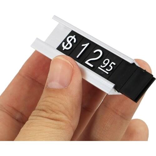 Golden Adjustable Number Letter Base Price Display Counter Stand Label Metal Ground Arabic Numbers Combined Price Tag Cube Stick