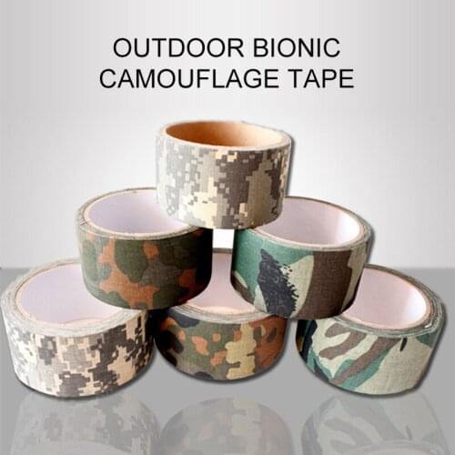 1pc Roll Camouflage Wrap Bandage 5M Self-Adhesive Non-woven Camouflage Hunting Rifle Waterproof Non-Slip Stealth Tape Elastoplat