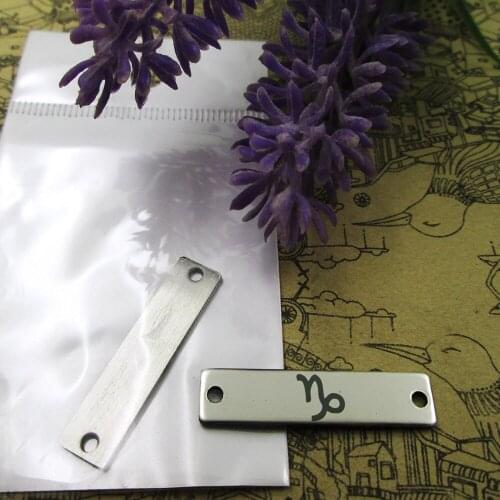 10pcs--Capricorn Zodiac stainless steel charms more style for choosing DIY Charms pendants for necklace 30x7mm