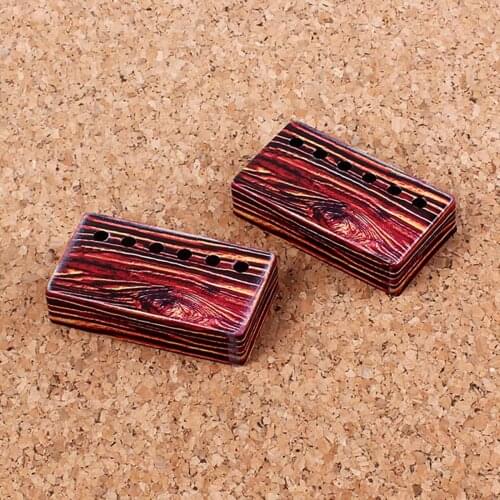 2pcs Guitar Pickup Cover with 6 Holes Electric Guitar Replacement Parts, Durable