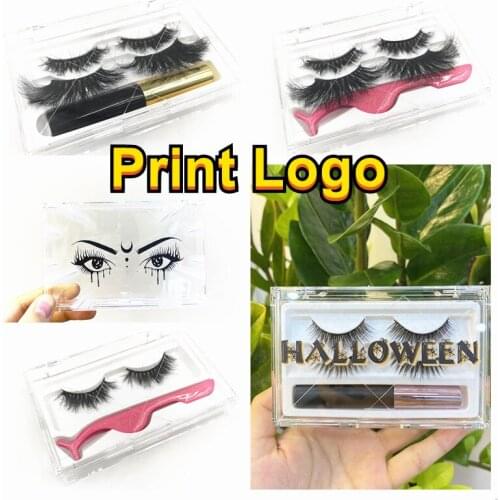 4 style 10/30/50 pcs print Acrylic False Eyelashes Packaging Box Lash Boxes Fit lash glue tweezers Lashes Case empty print logo