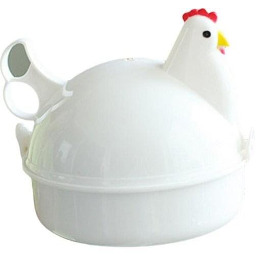 60% Hot Sale Portable Chicken Shape 4 Eggs Steamer Boiler Durable Kitchen Microwave Oven Cookware Home Kitchen Supplies